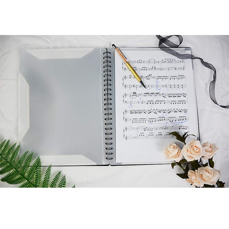 KingPoint Music Sheet File Paper Storage Folder Creative Change Spectrum Folder A4 Letter Size Double Side Sheet Music Folder File for Holding Sheet Music and Files Etc (Black) - Image 3